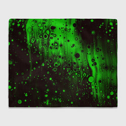 Плед флисовый Зелёные краски и вода, цвет: 3D-велсофт