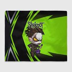 Плед флисовый Slipknot green, цвет: 3D-велсофт