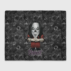 Плед флисовый Slipknot серый абстрактный фон, цвет: 3D-велсофт
