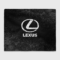 Плед флисовый Lexus с потертостями на темном фоне, цвет: 3D-велсофт