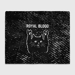 Плед флисовый Группа Royal Blood и рок кот, цвет: 3D-велсофт