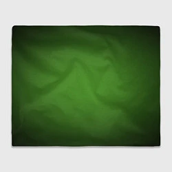 Плед флисовый Зеленый с затемняющей виньеткой, цвет: 3D-велсофт