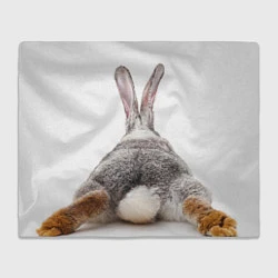 Плед флисовый Кролик - вид сзади, цвет: 3D-велсофт