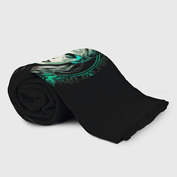 Плед флисовый Готическая ведьма на чёрном фоне, цвет: 3D-велсофт — фото 2