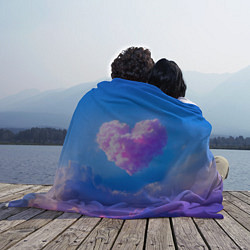 Плед флисовый Облако в форме сердца, цвет: 3D-велсофт — фото 2