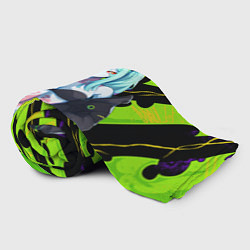 Плед флисовый Ребекка - органический зеленый, цвет: 3D-велсофт — фото 2