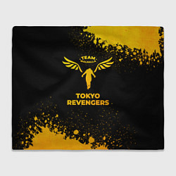 Плед флисовый Tokyo Revengers - gold gradient, цвет: 3D-велсофт