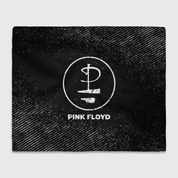 Плед флисовый Pink Floyd с потертостями на темном фоне, цвет: 3D-велсофт