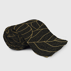 Плед флисовый Золотые листья градиент, цвет: 3D-велсофт — фото 2