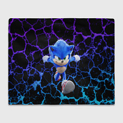 Плед флисовый Sonic неоновый мрамор, цвет: 3D-велсофт