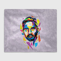 Плед флисовый Портрет Тома Харди в геометрическом стиле, цвет: 3D-велсофт