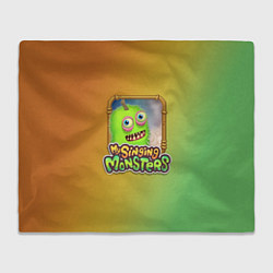 Плед флисовый My Singing Monsters - Зерномех, цвет: 3D-велсофт