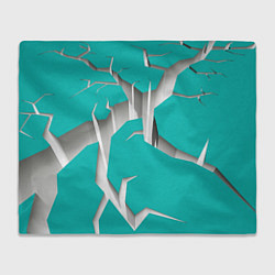 Плед флисовый Трещина в пропасть, цвет: 3D-велсофт