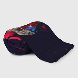Плед флисовый Санта Клаус космонавт, цвет: 3D-велсофт — фото 2