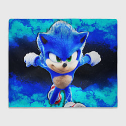 Плед флисовый Sonic неоновый дым, цвет: 3D-велсофт