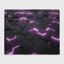 Плед флисовый Абстрактные шестиугольники, цвет: 3D-велсофт