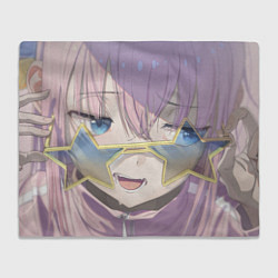 Плед флисовый Хитрая Хитори Гото - Одинокий рокер, цвет: 3D-велсофт