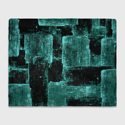 Плед флисовый Зелёный абстракт, цвет: 3D-велсофт
