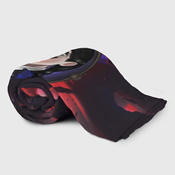 Плед флисовый Уэнсдэй в винтажной раме на фоне заката, цвет: 3D-велсофт — фото 2