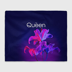 Плед флисовый The Queen Королева и цветы, цвет: 3D-велсофт