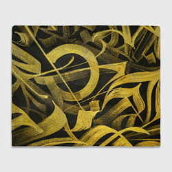 Плед флисовый Gold Calligraphic, цвет: 3D-велсофт