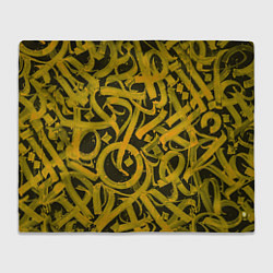 Плед флисовый Gold Calligraphic, цвет: 3D-велсофт