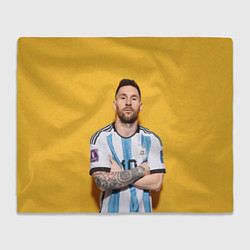 Плед флисовый Lionel Messi 10, цвет: 3D-велсофт