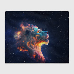 Плед флисовый Космический звёздный лев, цвет: 3D-велсофт