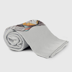 Плед флисовый Стилизованный пёс в геометрическом стиле 2, цвет: 3D-велсофт — фото 2