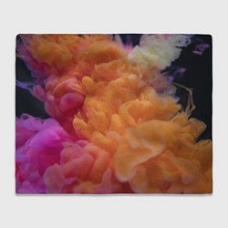 Плед флисовый Разноцветный дым сгустки, цвет: 3D-велсофт