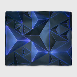 Плед флисовый Triangle neon, цвет: 3D-велсофт