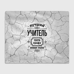 Плед флисовый Лучший учитель: 100% профи, знает толк, цвет: 3D-велсофт