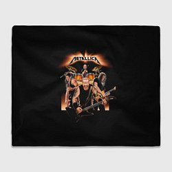 Плед флисовый Metallica - метал-группа, цвет: 3D-велсофт