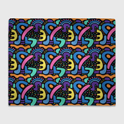Плед флисовый Multicolored texture pattern, цвет: 3D-велсофт