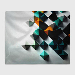 Плед флисовый Кубики текстура, цвет: 3D-велсофт