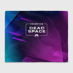Плед флисовый Dead Space gaming champion: рамка с лого и джойсти, цвет: 3D-велсофт