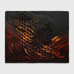 Плед флисовый Объемные огненные плиты, цвет: 3D-велсофт