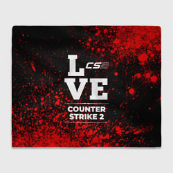 Плед флисовый Counter Strike 2 love классика, цвет: 3D-велсофт