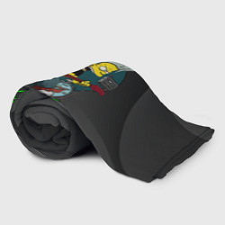 Плед флисовый Рок в стиле Симпсонов, цвет: 3D-велсофт — фото 2