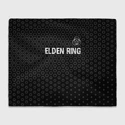 Плед флисовый Elden Ring glitch на темном фоне: символ сверху, цвет: 3D-велсофт