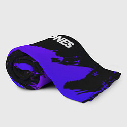 Плед флисовый Ramones purple grunge, цвет: 3D-велсофт — фото 2