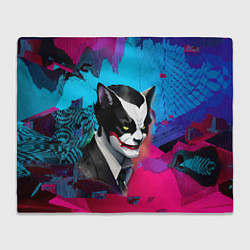 Плед флисовый Dude-cat - neural network - pop art, цвет: 3D-велсофт