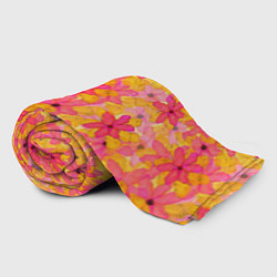 Плед флисовый Полупрозрачный цветочный паттерн, цвет: 3D-велсофт — фото 2