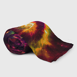 Плед флисовый Небула в космосе разноцветная - нейронная сеть, цвет: 3D-велсофт — фото 2
