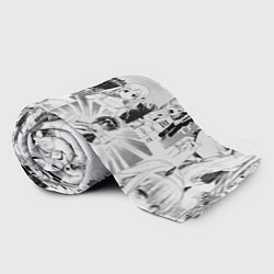 Плед флисовый Манга Пуэр и человек бензопила, цвет: 3D-велсофт — фото 2