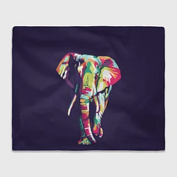 Плед флисовый По улице слона водили, цвет: 3D-велсофт