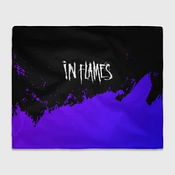 Плед флисовый In Flames purple grunge, цвет: 3D-велсофт