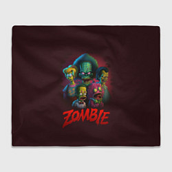 Плед флисовый Симпсоны зомби, цвет: 3D-велсофт