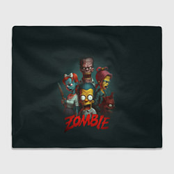 Плед флисовый Zombie simpsons, цвет: 3D-велсофт