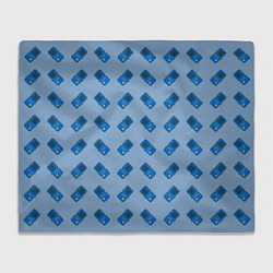 Плед флисовый Синяя консоль тетрис, цвет: 3D-велсофт